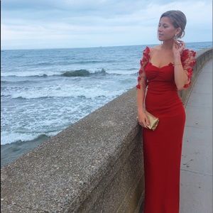 One of a kind red prom dress!